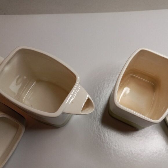 Imperial Stone Lidded Cream and sugar Fern Pattern # 4711 Cottagecore Kitsch - Picture 4 of 10